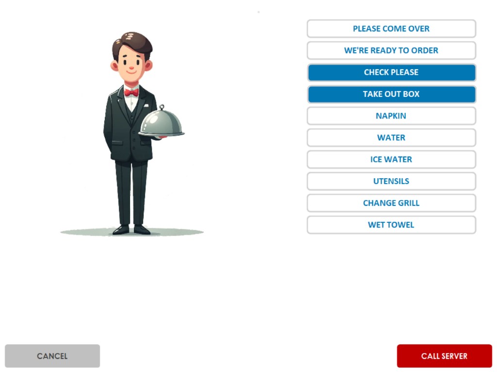 Call server request page